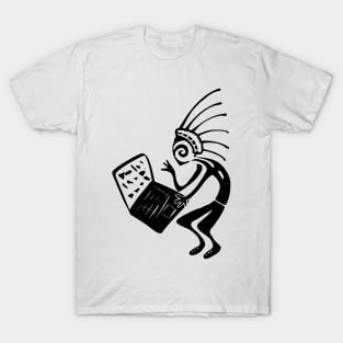 Kokopelli laptop black T-Shirt